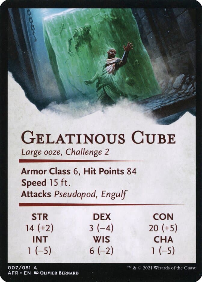 Gelatinous Cube // Gelatinous Cube Token