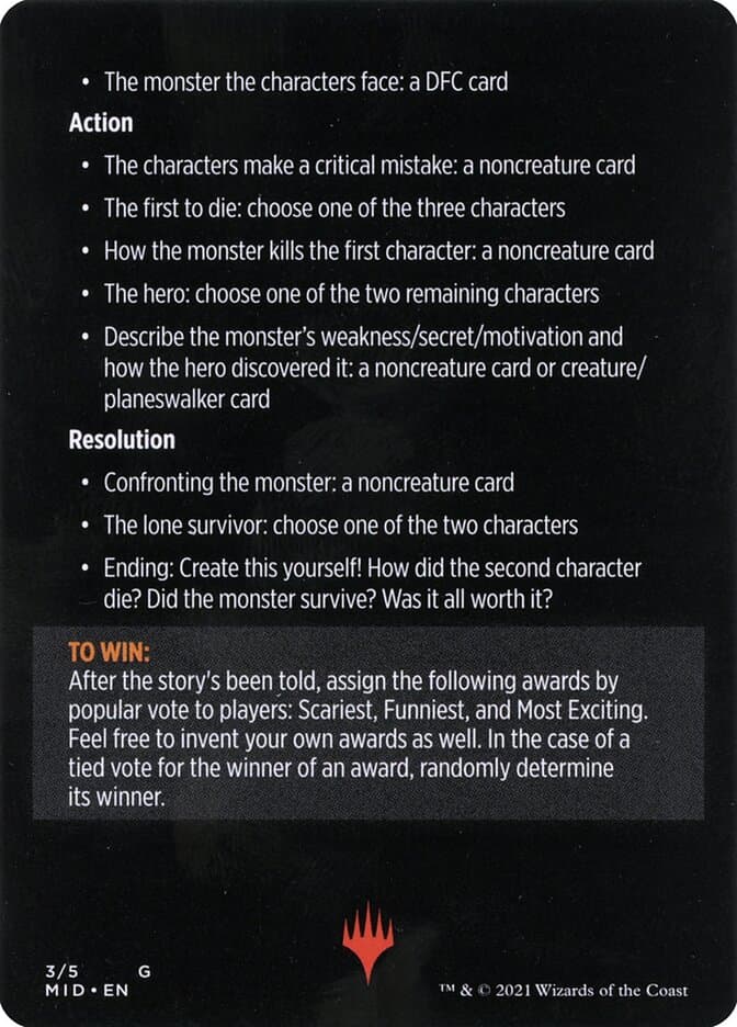 Into the Story: Horror Edition // Into the Story (cont'd) Token