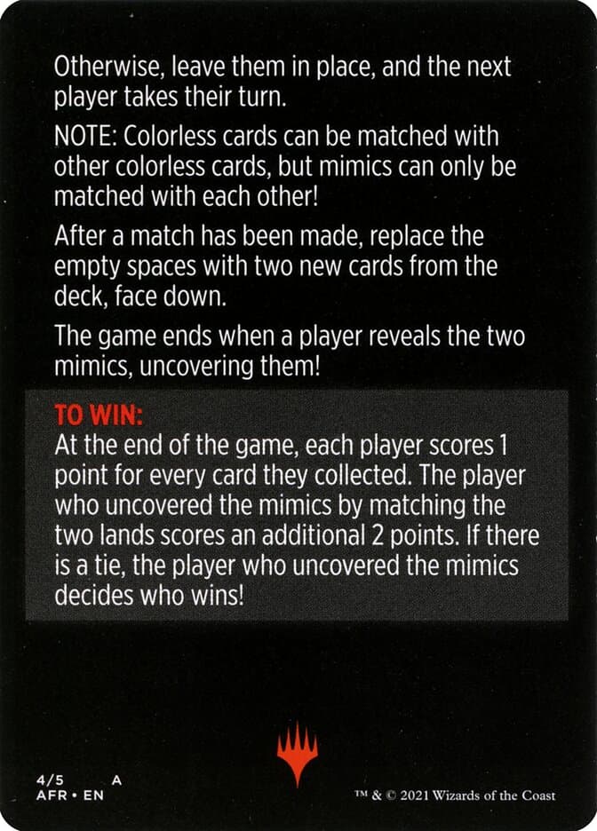 Mimic Match // Mimic Match (cont'd) Token