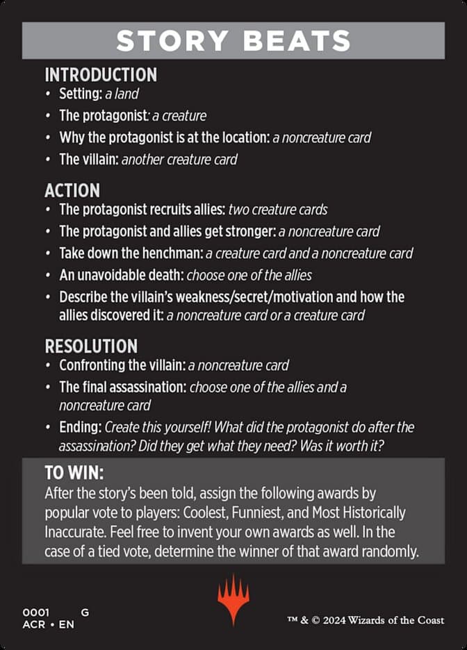 Into the Story: Assassin Edition // Story Beats Token