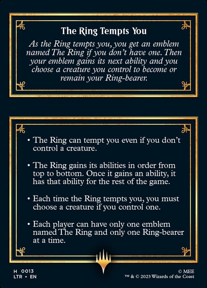 The Ring // The Ring Tempts You Token