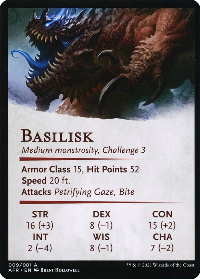 Underdark Basilisk // Basilisk Token