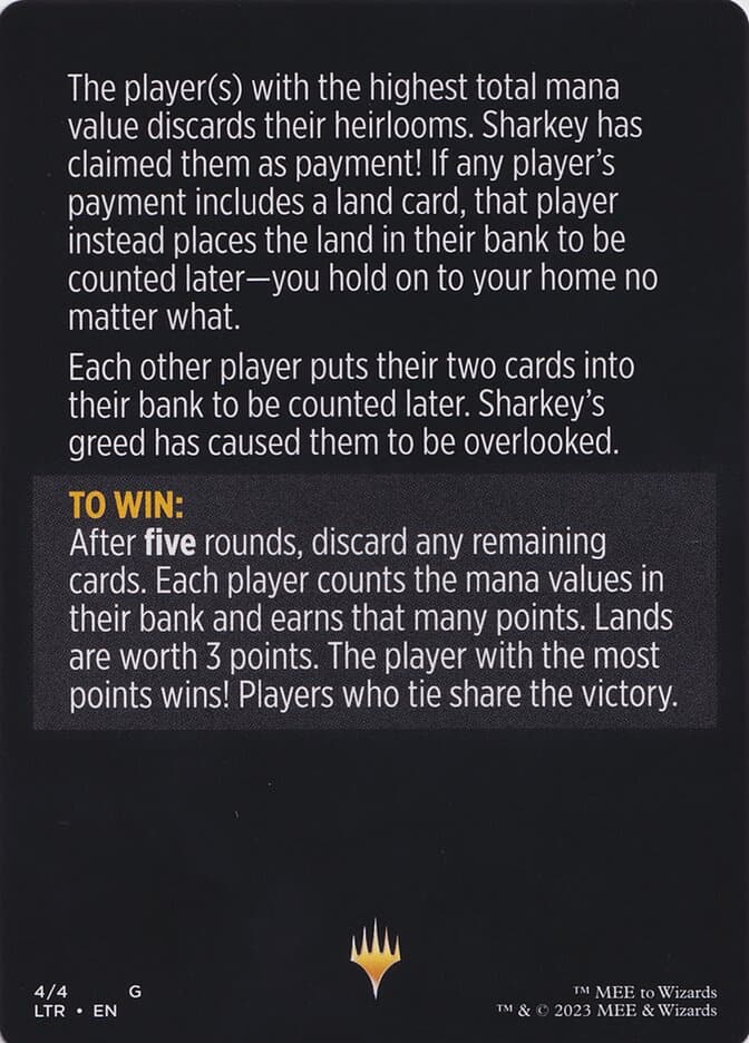 Sharkey's Tithe // Sharkey's Tithe (cont'd) Token