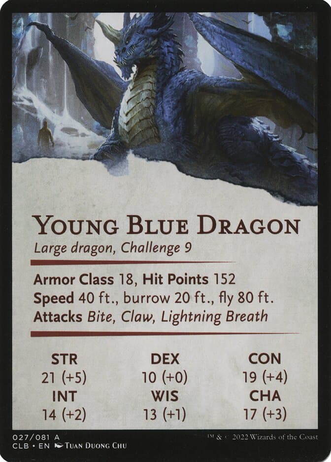 Young Blue Dragon // Young Blue Dragon Token
