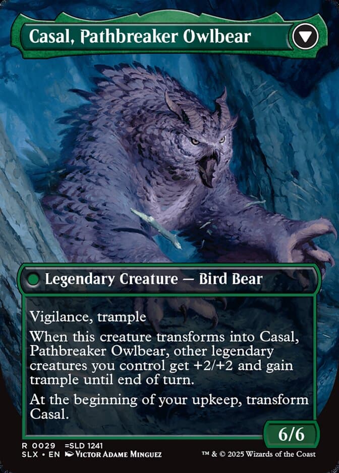 Casal, Lurkwood Pathfinder // Casal, Pathbreaker Owlbear