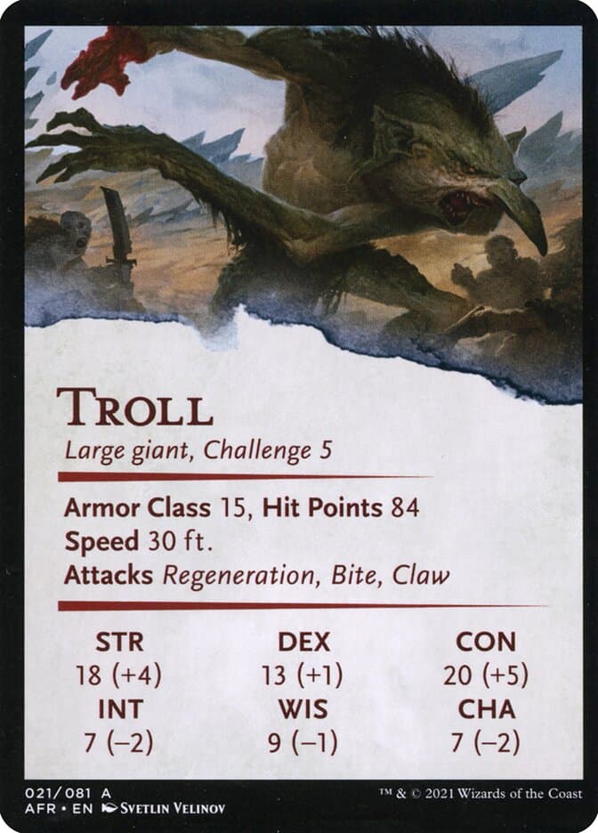 Loathsome Troll // Troll Token