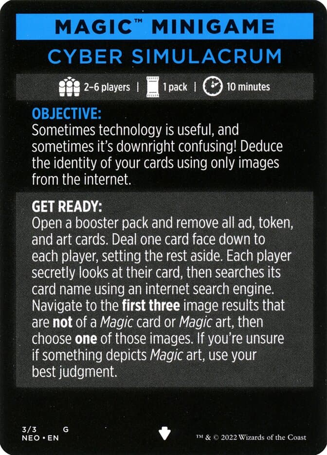 Cyber Simulacrum // Cyber Simulacrum (cont'd) Token