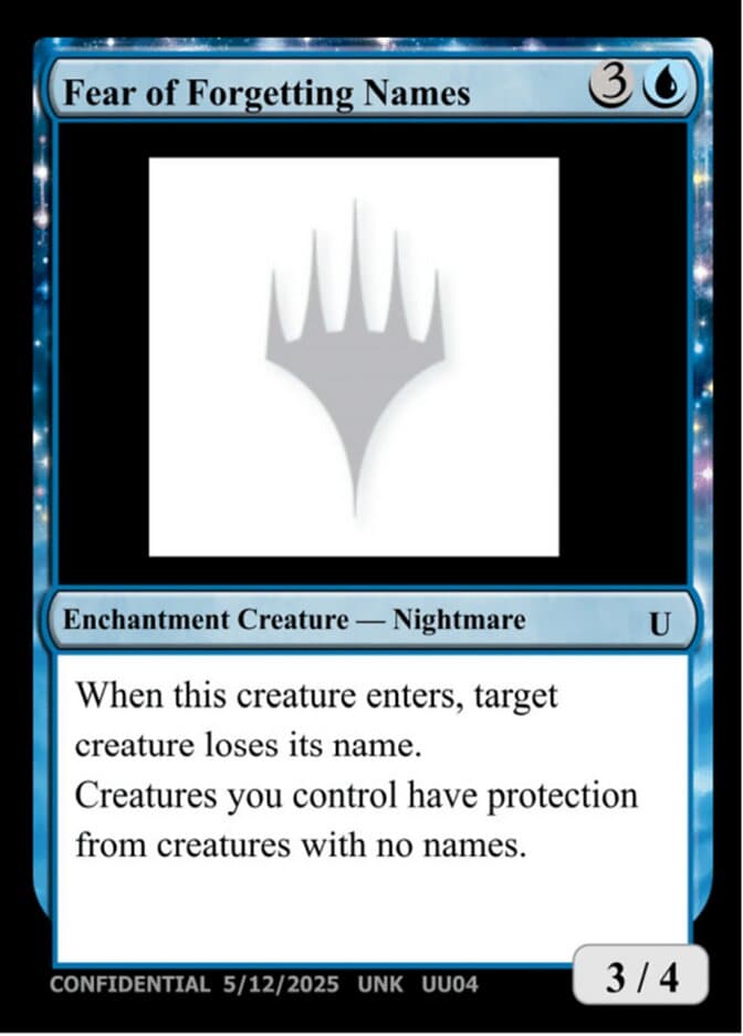 Fear of Forgetting Names