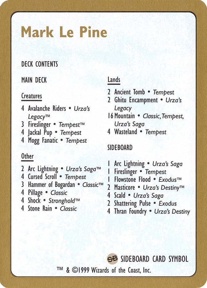 Mark Le Pine Decklist Token