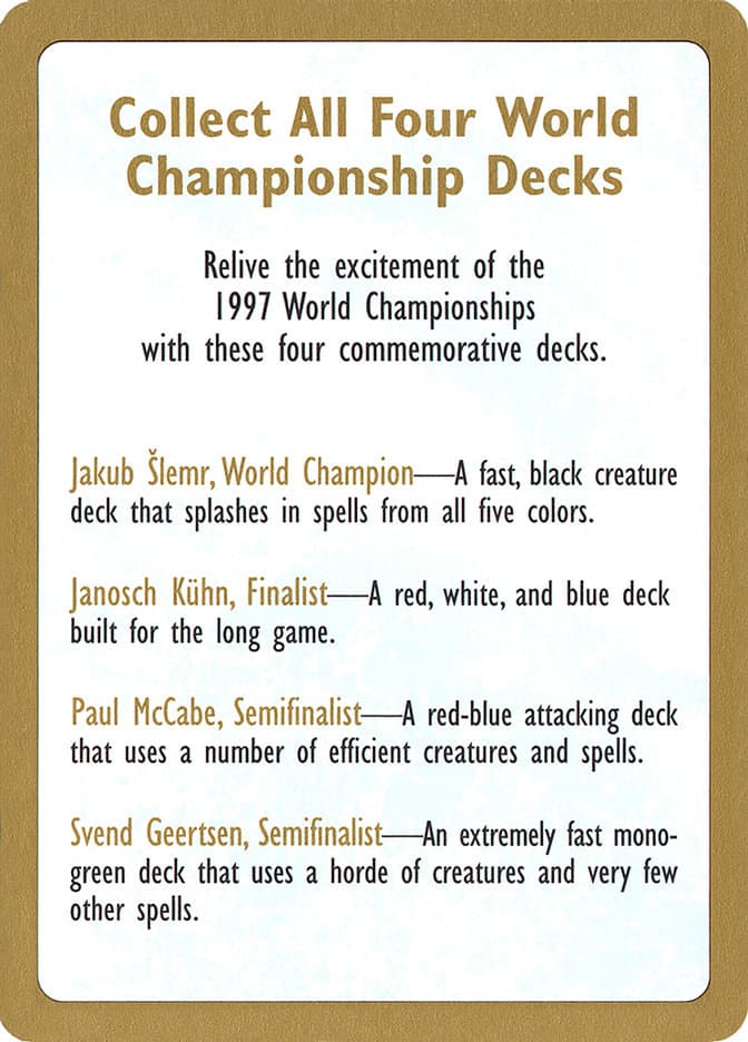1997 World Championships Ad Token