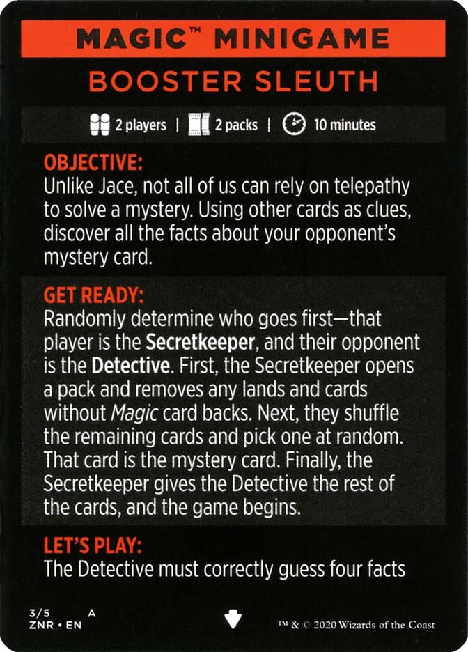 Booster Sleuth // Booster Sleuth (cont'd) Token