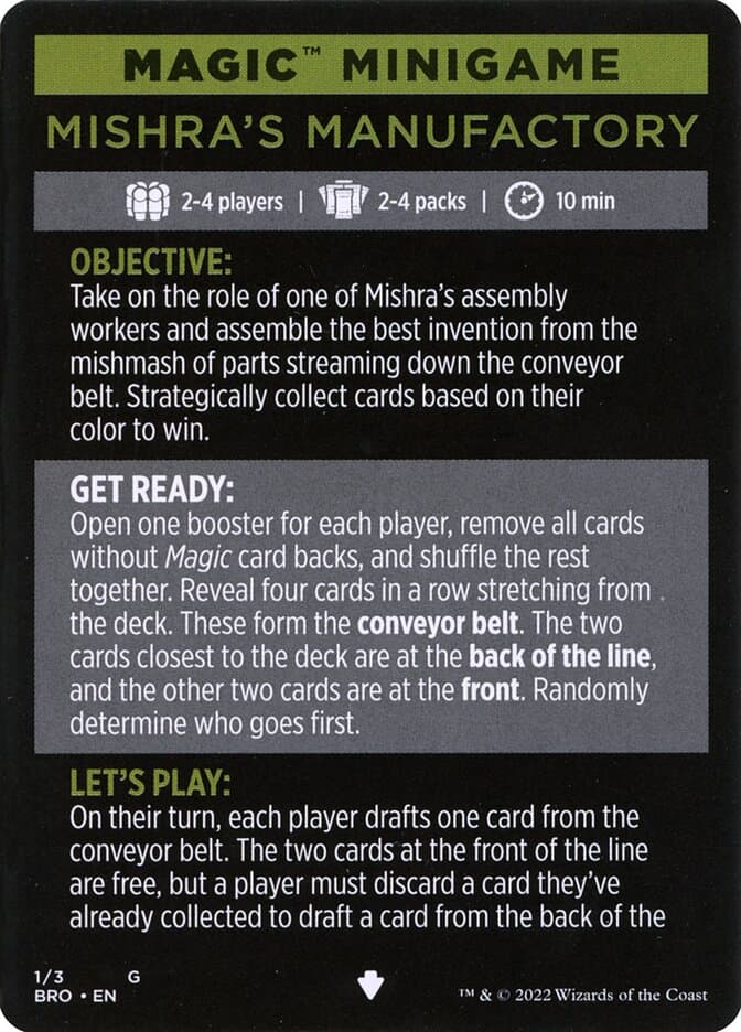 Mishra's Manufactory // Mishra's Manufactory (cont'd) Token