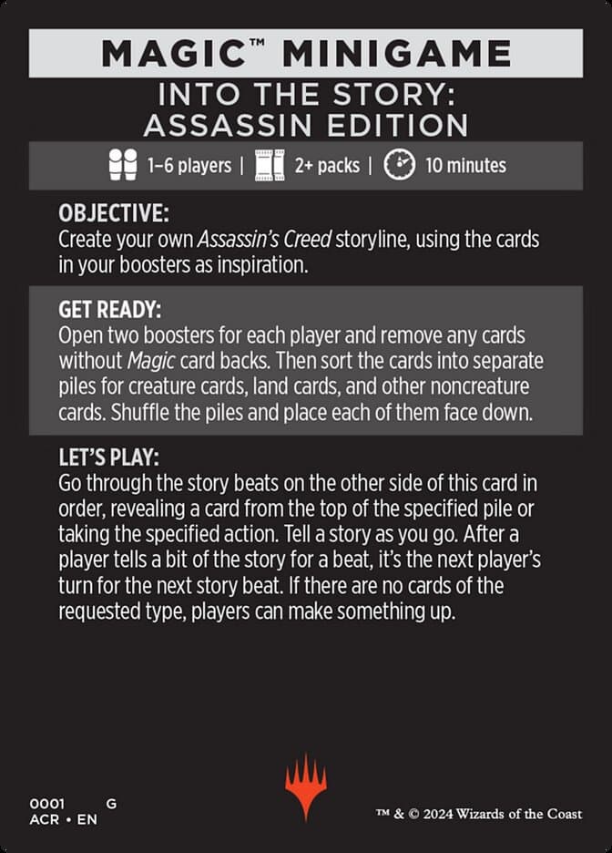 Into the Story: Assassin Edition // Story Beats Token