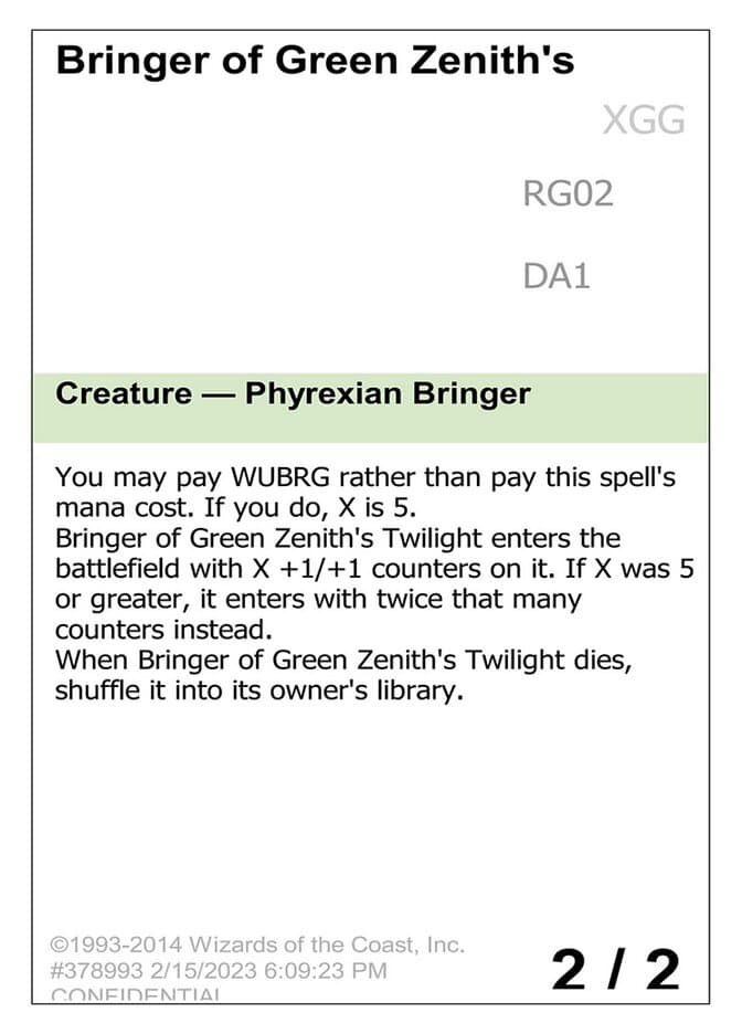 Bringer of Green Zenith's Twilight