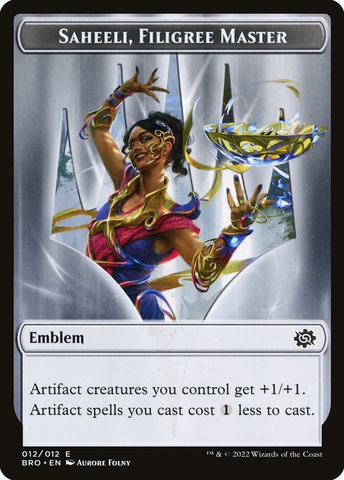 Saheeli, Filigree Master Emblem Token