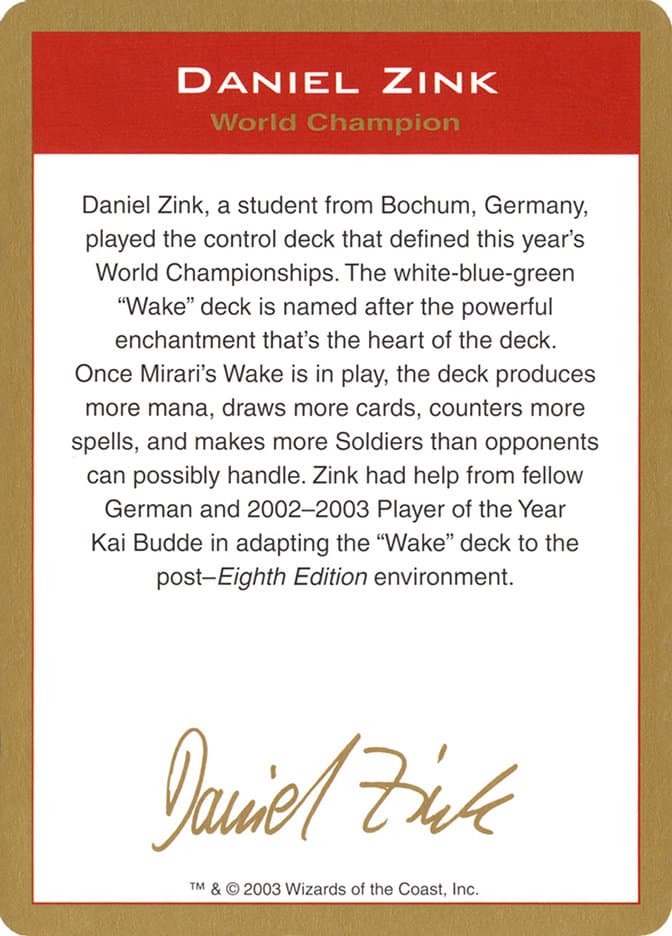 Daniel Zink Bio Token