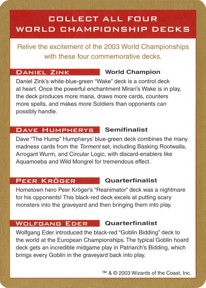 2003 World Championships Ad Token
