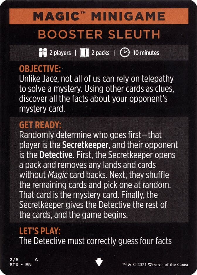 Booster Sleuth // Booster Sleuth (cont'd) Token