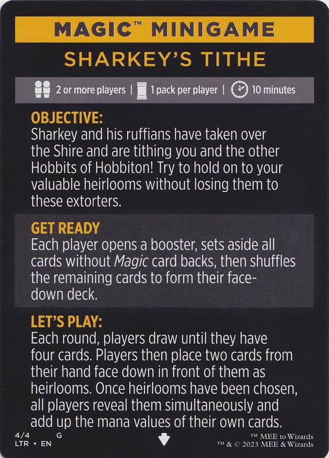 Sharkey's Tithe // Sharkey's Tithe (cont'd) Token