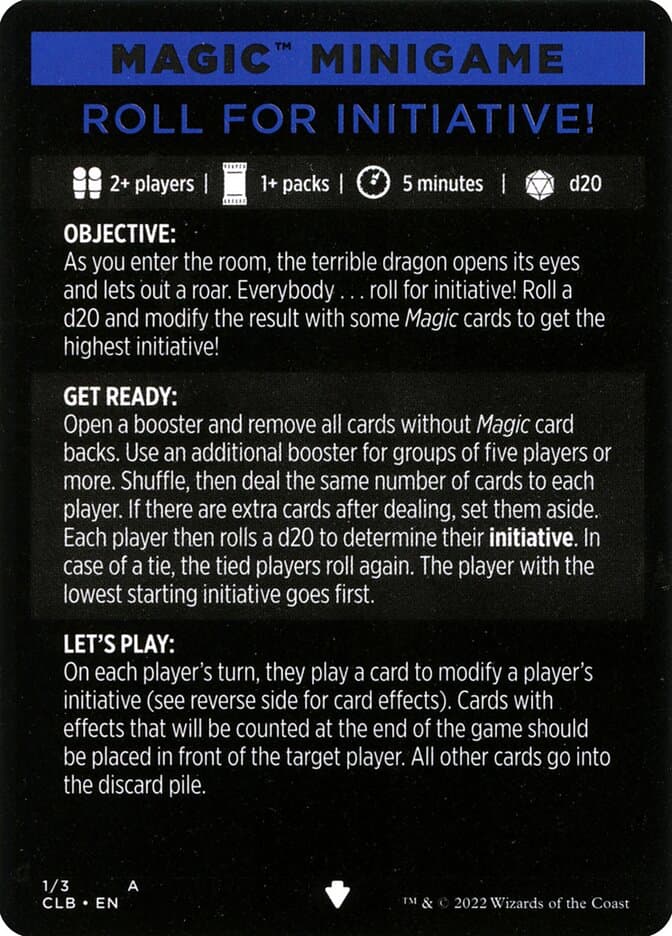 Roll for Initiative // Roll for Initiative (cont'd) Token