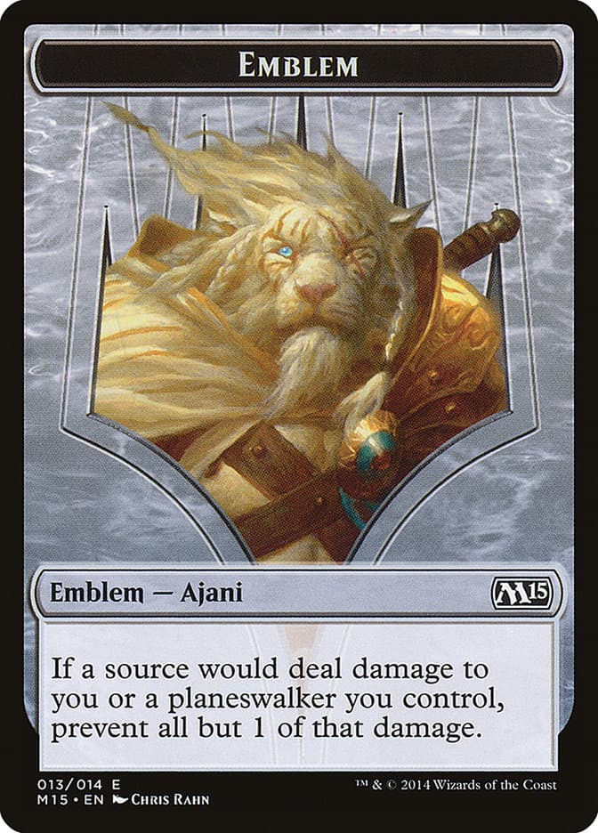 Ajani Steadfast Emblem Token