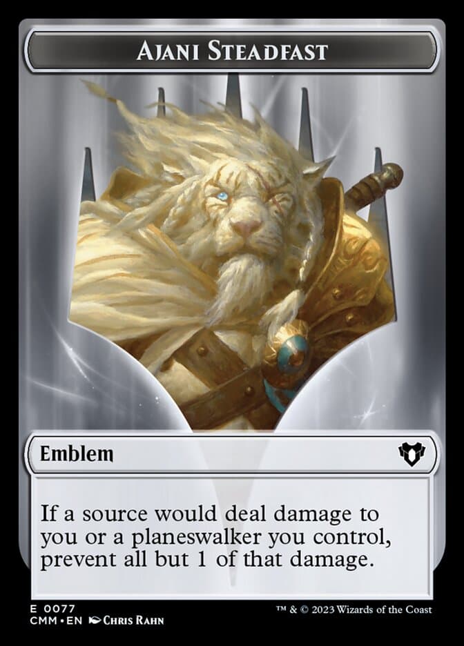 Ajani Steadfast Emblem Token