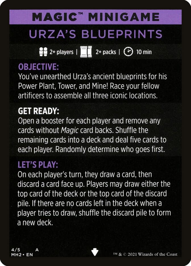 Urza's Blueprints (minigame) // Urza's Blueprints (cont'd) Token