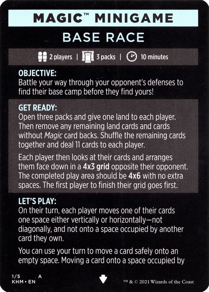 Base Race // Base Race (cont'd) Token