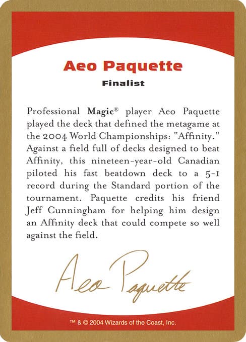 Aeo Paquette Bio Token
