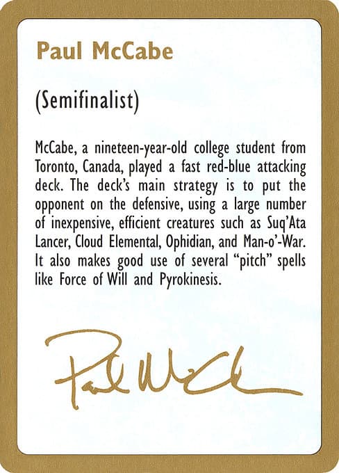 Paul McCabe Bio Token