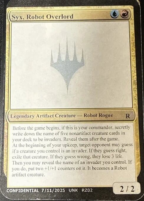 Syx, Robot Overlord