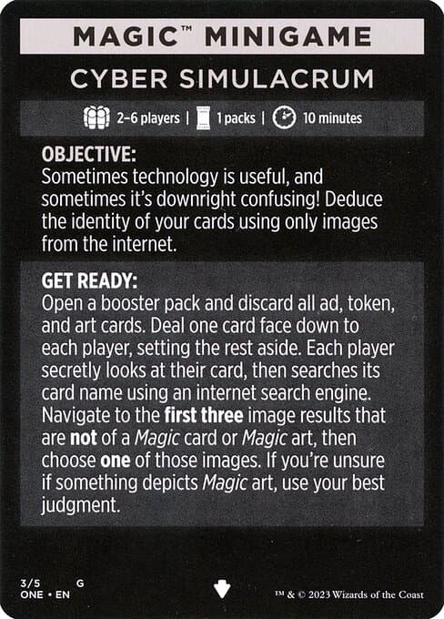 Cyber Simulacrum // Cyber Simulacrum (cont'd) Token