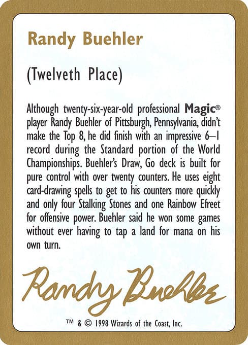 Randy Buehler Bio Token