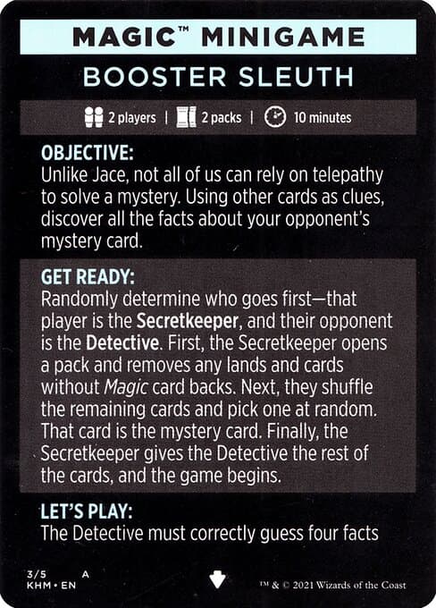 Booster Sleuth // Booster Sleuth (cont'd) Token