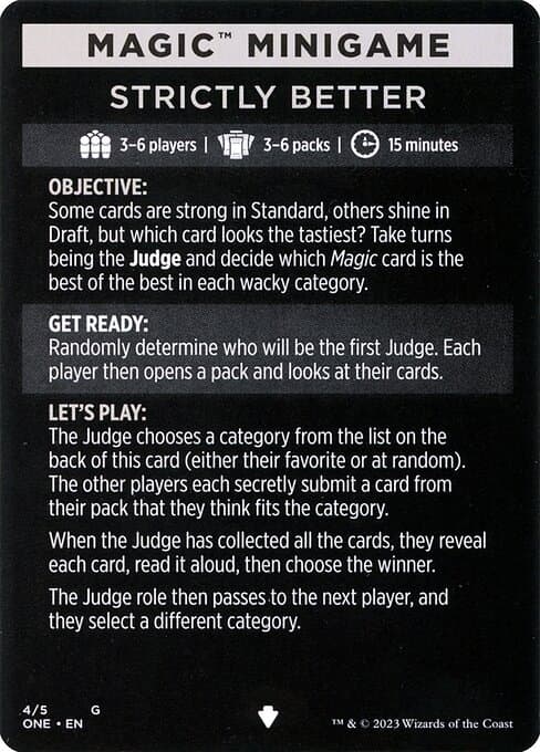 Strictly Better // Strictly Better (cont'd) Token