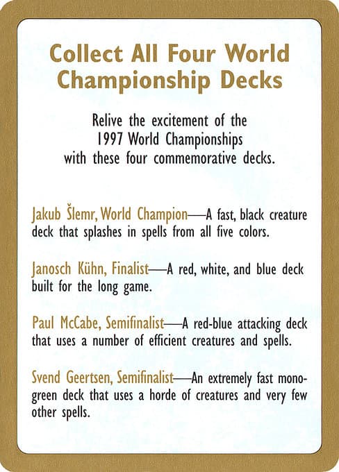 1997 World Championships Ad Token