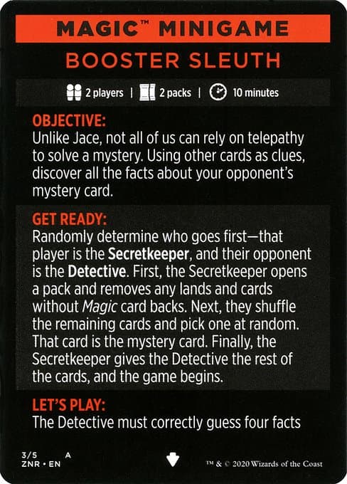 Booster Sleuth // Booster Sleuth (cont'd) Token