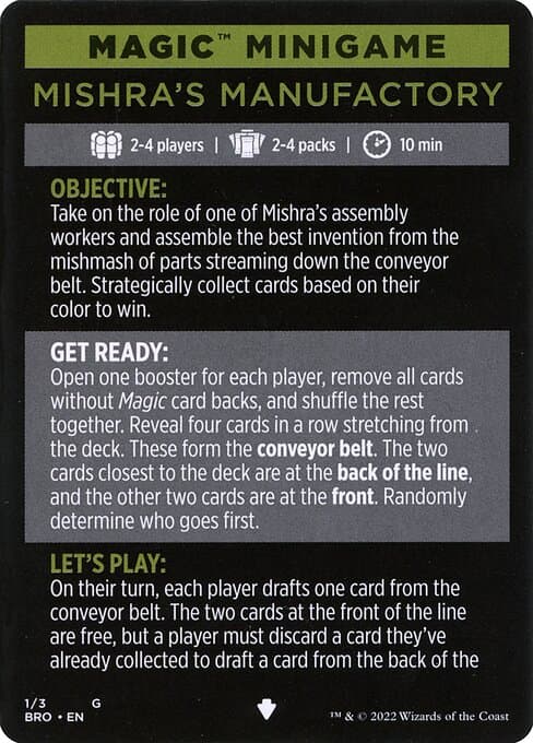 Mishra's Manufactory // Mishra's Manufactory (cont'd) Token