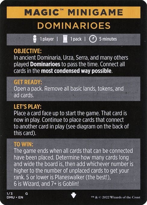 Dominarioes // Dominarioes (cont'd) Token