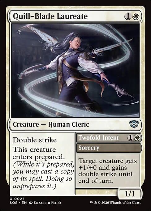 Quill-Blade Laureate // Twofold Intent
