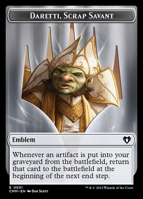 Daretti, Scrap Savant Emblem Token