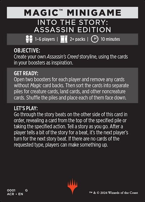 Into the Story: Assassin Edition // Story Beats Token