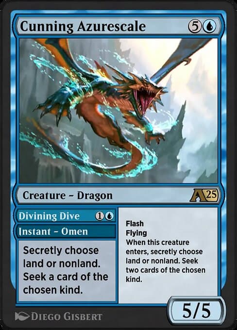 Cunning Azurescale // Divining Dive