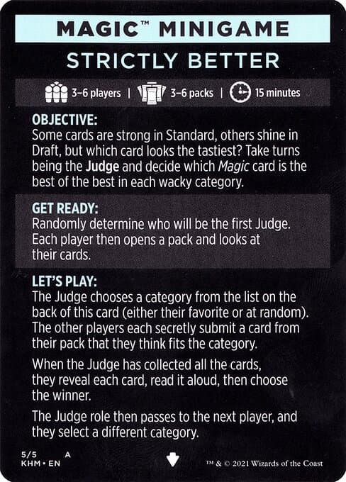 Strictly Better // Strictly Better (cont'd) Token