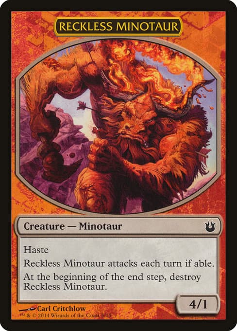 Reckless Minotaur Token