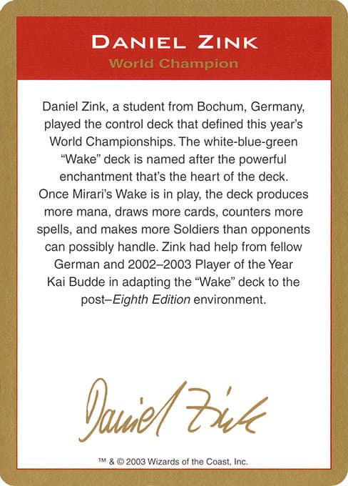Daniel Zink Bio Token