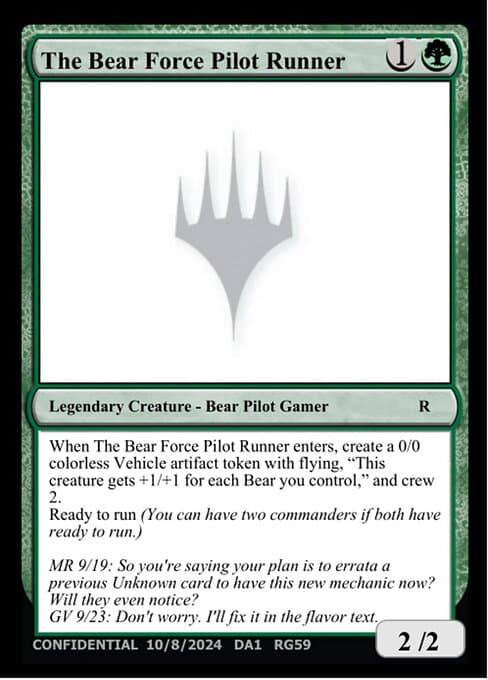 The Bear Force Pilot Runner