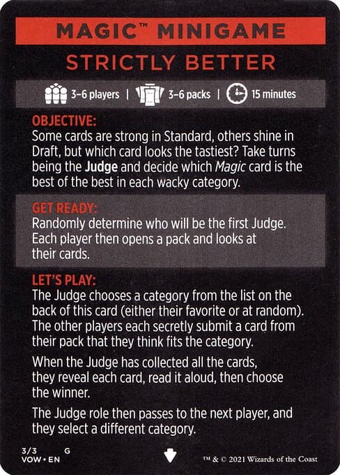 Strictly Better // Strictly Better (cont'd) Token