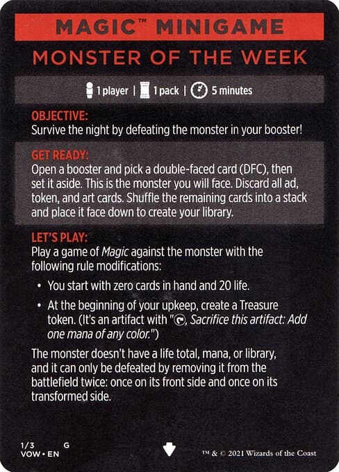 Monster of the Week // Monster of the Week (cont'd) Token