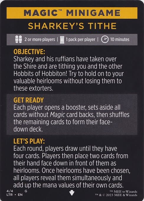 Sharkey's Tithe // Sharkey's Tithe (cont'd) Token